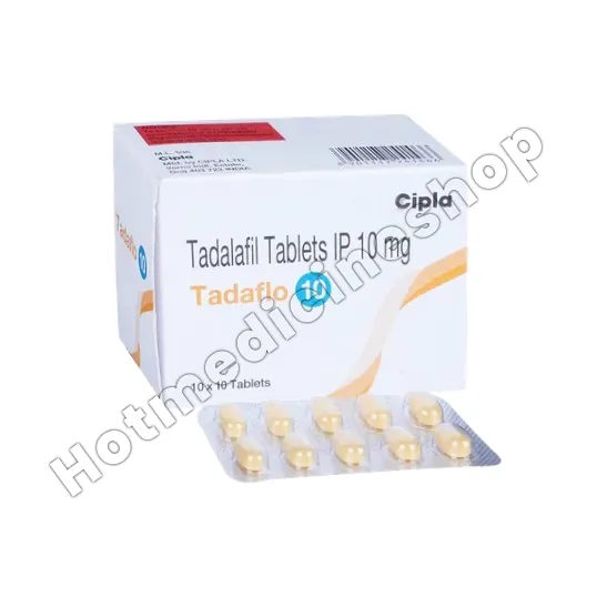 Tadaflo 10 Mg (Tadalafil) Product Imgage